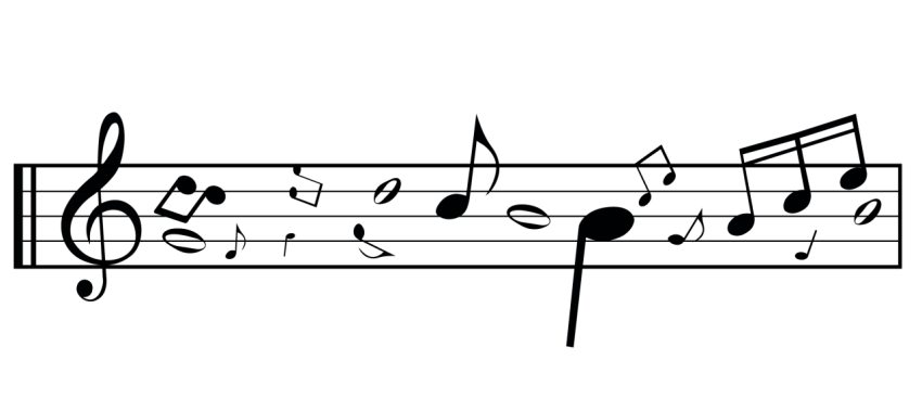 Floating music notes png