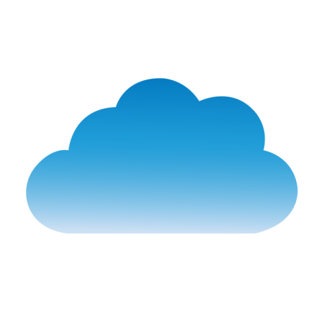 Blue cloud vector png