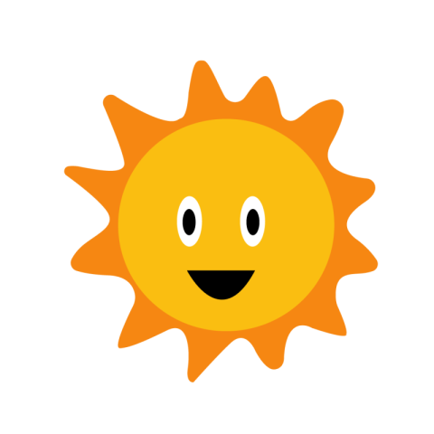 Cartoon sun png