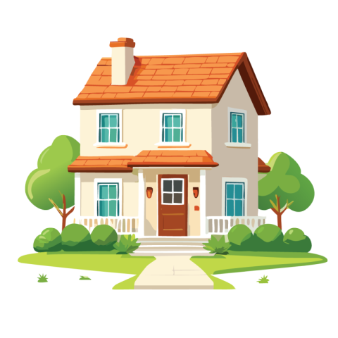 Cartoon house png
