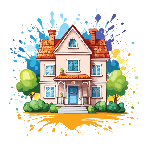 Cartoon house png image download