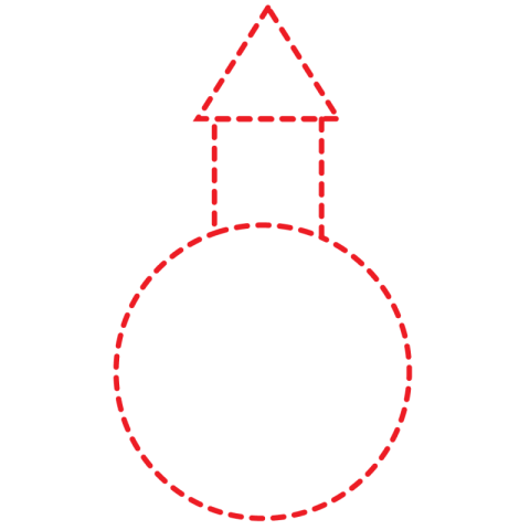 Red arrow with circle png