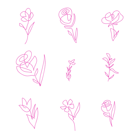 Flower outline images png