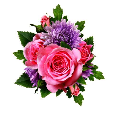 Pink roses bouquet png