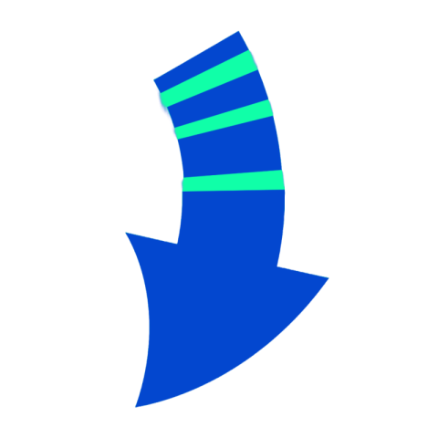 Blue down arrow image png