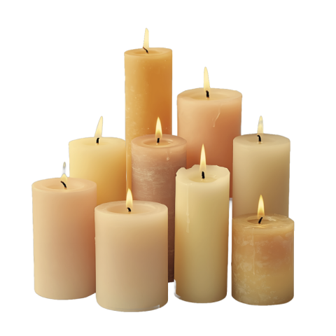 Yellow and white candle png transparent