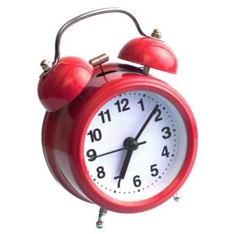 Red alarm clock png transparent