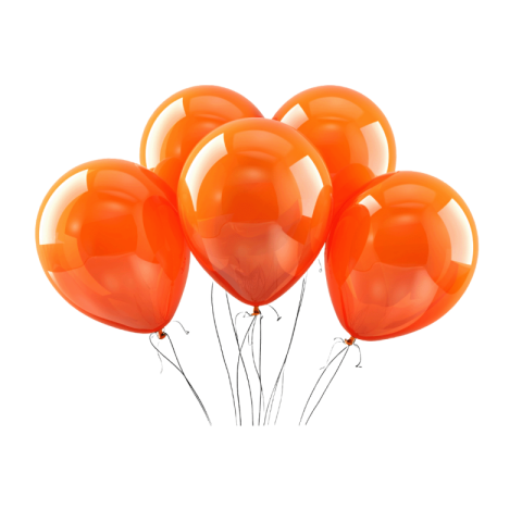 Orange balloon png transparent
