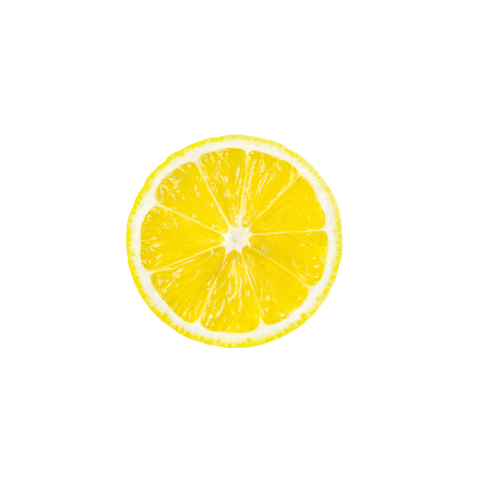 Yellow lemon slice png
