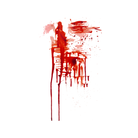 Transparent realistic blood splatter png