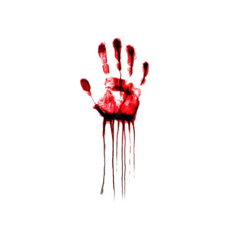 Blood splatter hand png