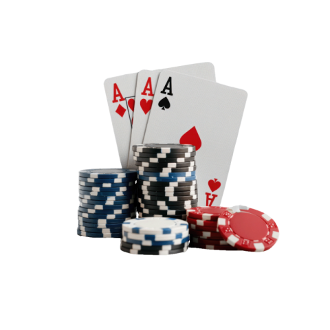 Poker game cards on transparent background PNG