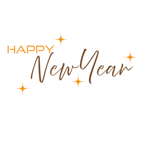 Happy new year text png