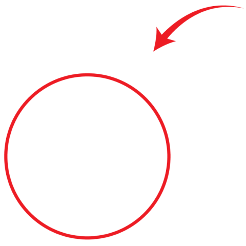 Big red circle with arrow png