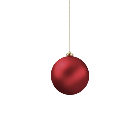 Red christmas ball png transparent free download