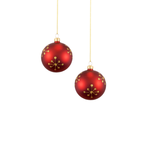 Red christmas ball ornaments png free download