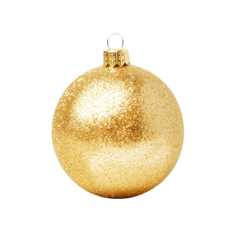 Golden christmas ball ornaments png free download