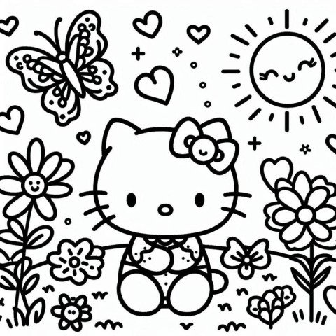 Hello kitty printable coloring pages