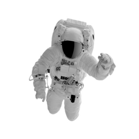 Astronaut floating in space png