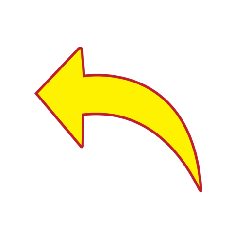 Curved yellow arrow png