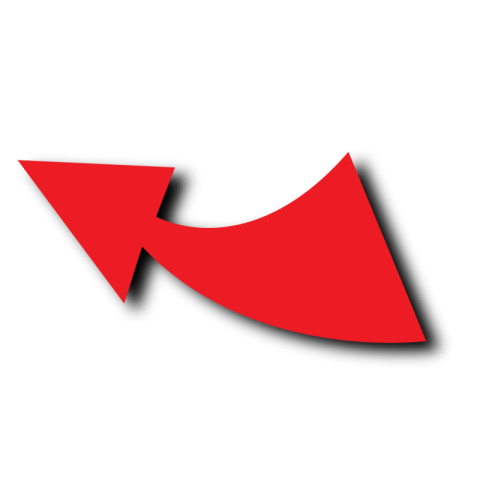 Curved red arrow png