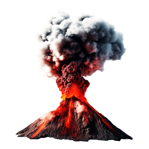 Volcano png transparent