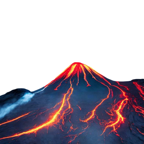 Volcano png transparent background