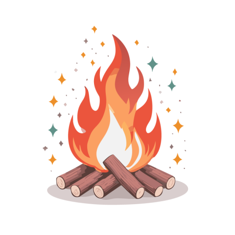 Fire png vector
