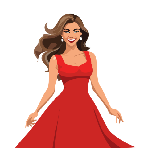 Girl png vector art