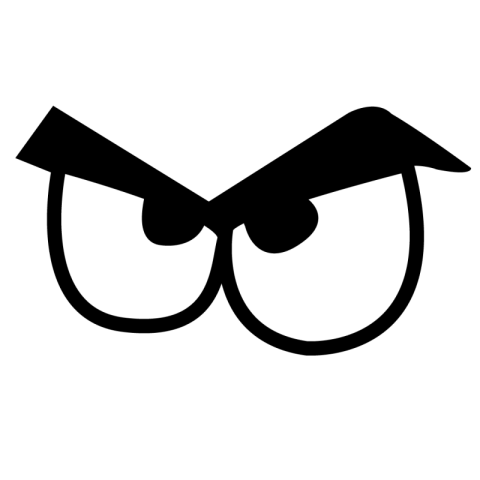 Angry bird eyebrows