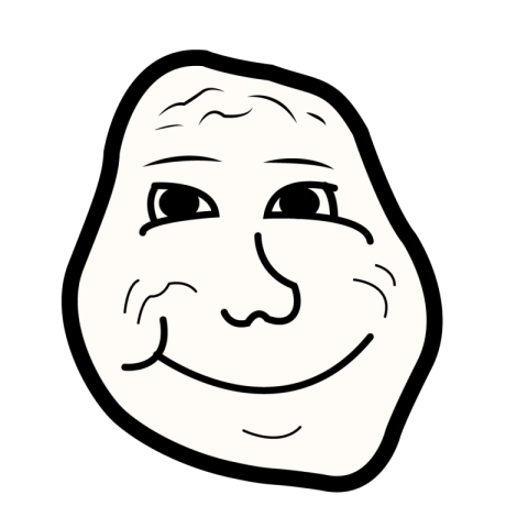 Smiling Troll Face png Image