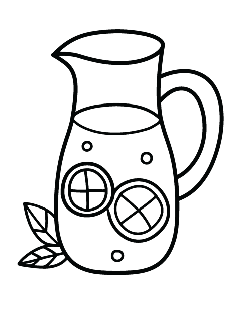 Download Free Jug coloring page for kids
