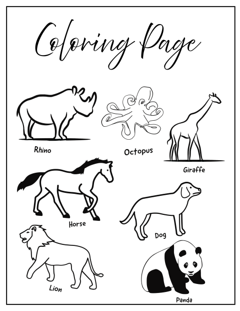 Animal coloring pages