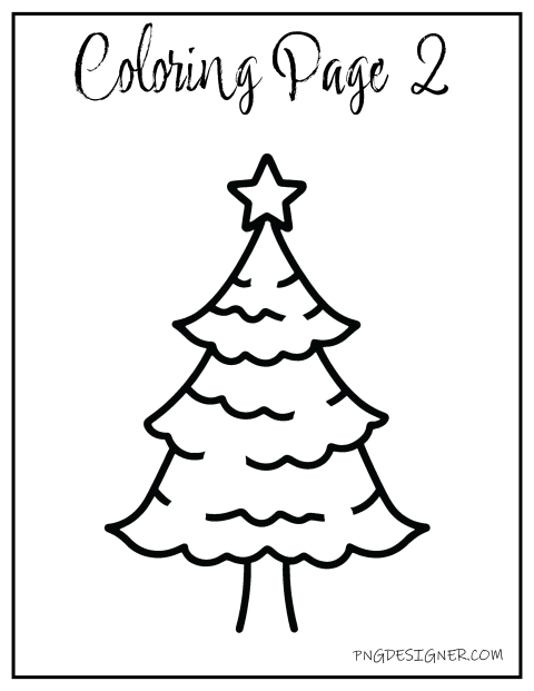 Christmas tree coloring page