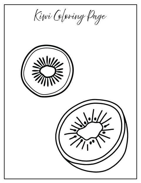 Kiwi coloring pages
