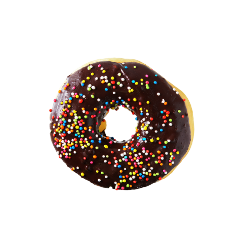 Chocolate donut png transparent