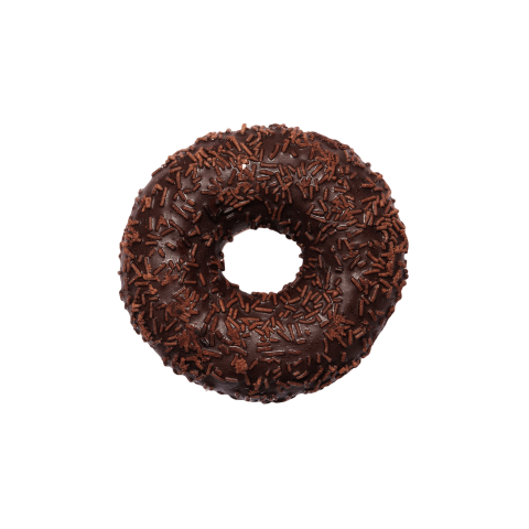 Chocolate donut no background