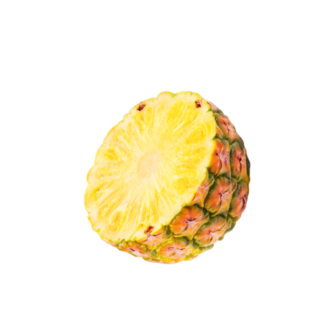 Half pineapple slice png transparent