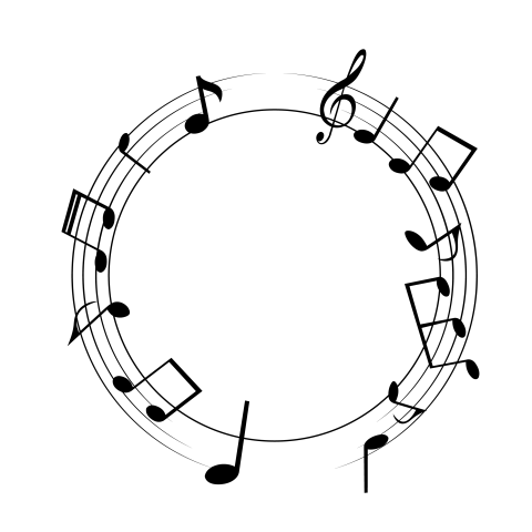 Music notes round png