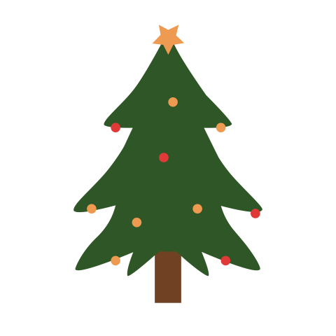 Christmas tree png vector image download